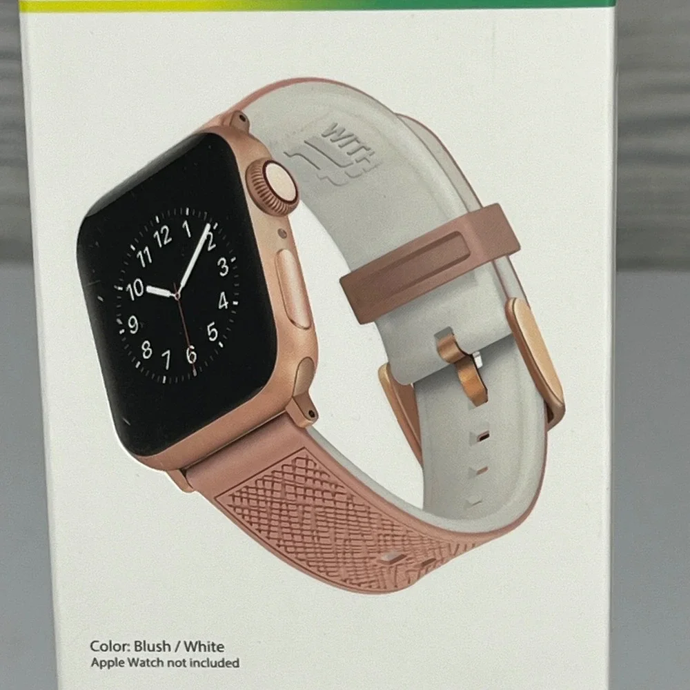 WITHit Color Pop Apple Watch Band 38mm 40mm Blush White Silicone NBN21WA017 NEW
